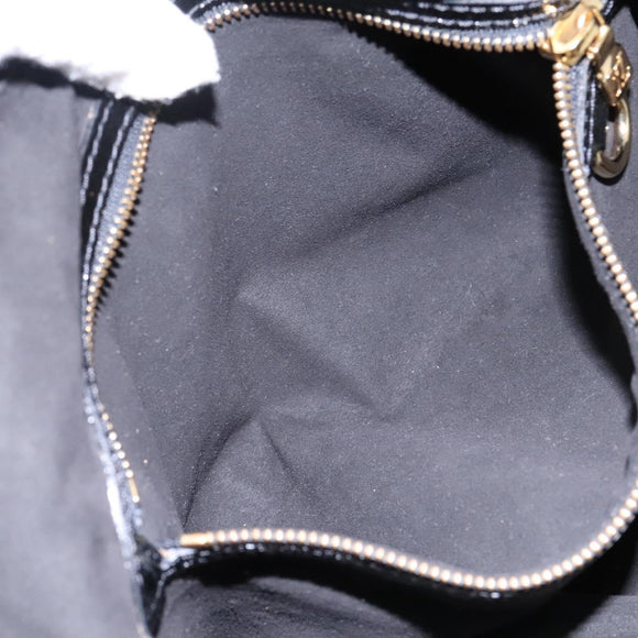 LOUIS VUITTON Monogram Mahina Surya L Bag Enamel Black M95881 LV Auth nb310