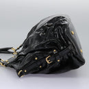 LOUIS VUITTON Monogram Mahina Surya L Bag Enamel Black M95881 LV Auth nb310-4