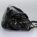 LOUIS VUITTON Monogram Mahina Surya L Bag Enamel Black M95881 LV Auth nb310-5