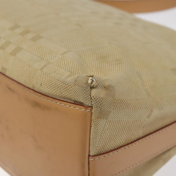 BURBERRY Nova Check Shoulder Bag Canvas Beige Auth nb311