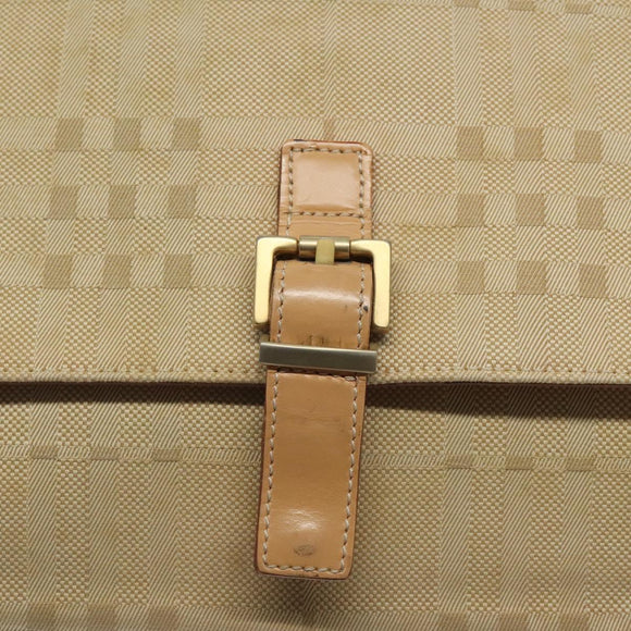 BURBERRY Nova Check Shoulder Bag Canvas Beige Auth nb311