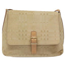 BURBERRY Nova Check Shoulder Bag Canvas Beige Auth nb311-13