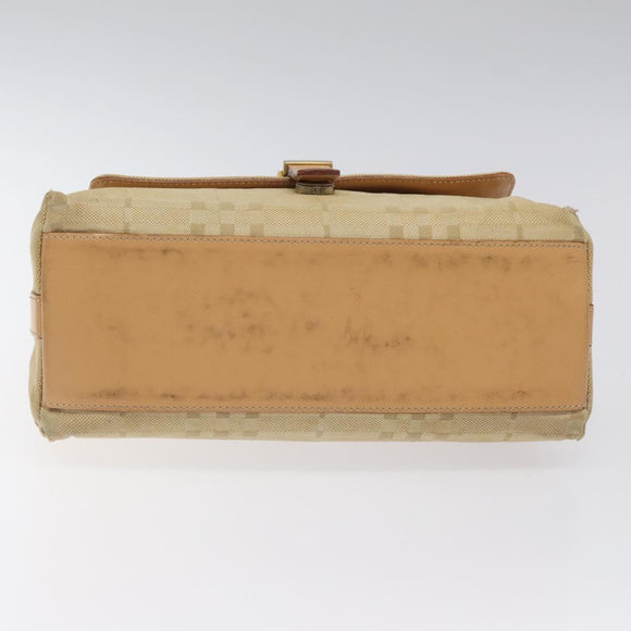 BURBERRY Nova Check Shoulder Bag Canvas Beige Auth nb311