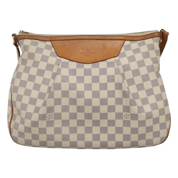 LOUIS VUITTON Damier Azur Siracusa MM Shoulder Bag N41112 LV Auth nb380