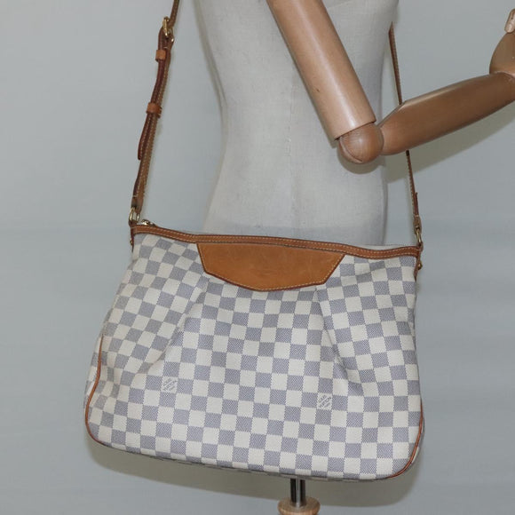 LOUIS VUITTON Damier Azur Siracusa MM Shoulder Bag N41112 LV Auth nb380