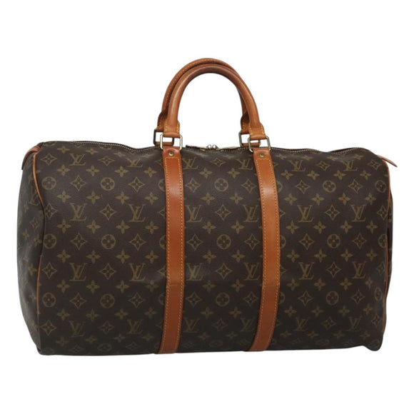 LOUIS VUITTON Monogram Keepall 50 Boston Bag M41426 LV Auth nb385