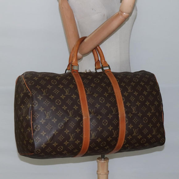 LOUIS VUITTON Monogram Keepall 50 Boston Bag M41426 LV Auth nb385