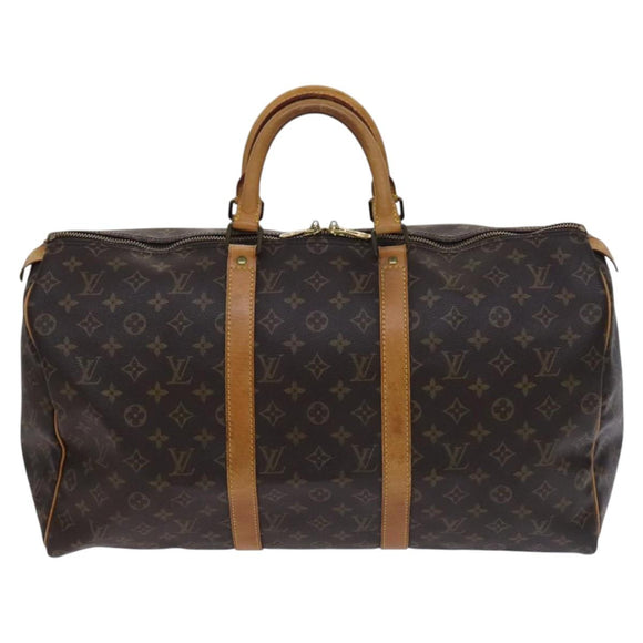 LOUIS VUITTON Monogram Keepall 50 Boston Bag M41426 LV Auth nb386