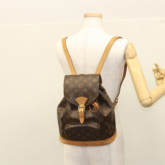 LOUIS VUITTON Monogram Montsouris MM Backpack M51136 LV Auth nb420