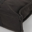 HERMES Her Line Her Line MM Hand Bag Canvas Black Silver Auth nb424-10