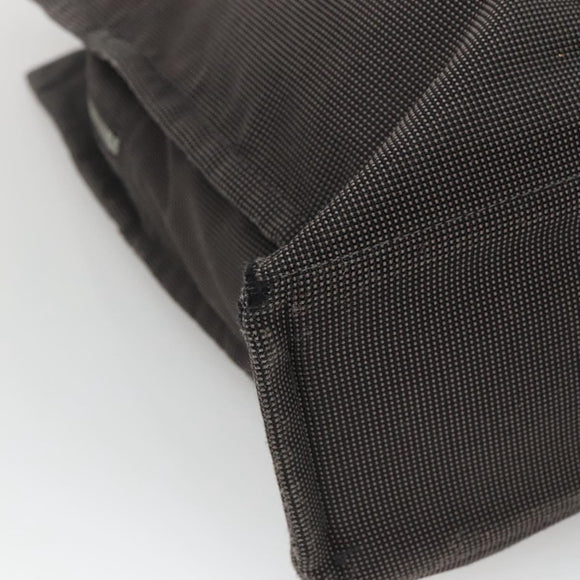 HERMES Her Line Her Line MM Hand Bag Canvas Black Silver Auth nb424