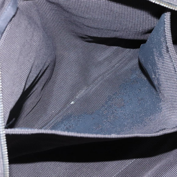 HERMES Her Line Her Line MM Hand Bag Canvas Black Silver Auth nb424