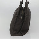 HERMES Her Line Her Line MM Hand Bag Canvas Black Silver Auth nb424-5