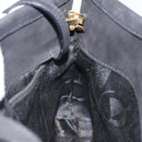 Salvatore Ferragamo Shoulder Bag Suede Black Gold Auth nb434-17