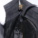 Salvatore Ferragamo Shoulder Bag Suede Black Gold Auth nb434-18