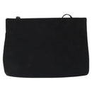 Salvatore Ferragamo Shoulder Bag Suede Black Gold Auth nb434-2