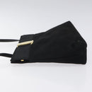 Salvatore Ferragamo Shoulder Bag Suede Black Gold Auth nb434-4