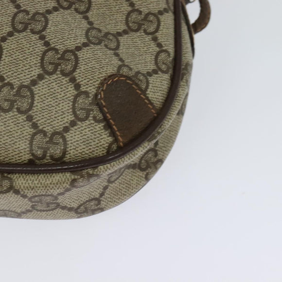 GUCCI GG Supreme Web Sherry Line Shoulder Bag PVC Beige 89 02 066 Auth nb440