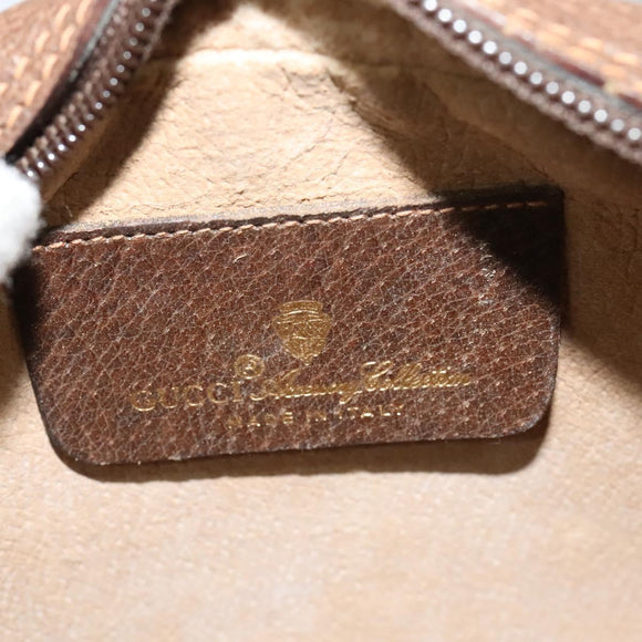 GUCCI GG Supreme Web Sherry Line Shoulder Bag PVC Beige 89 02 066 Auth nb440