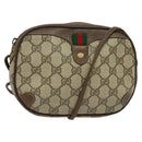 GUCCI GG Supreme Web Sherry Line Shoulder Bag PVC Beige 89 02 066 Auth nb440-1