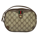 GUCCI GG Supreme Web Sherry Line Shoulder Bag PVC Beige 89 02 066 Auth nb440-13