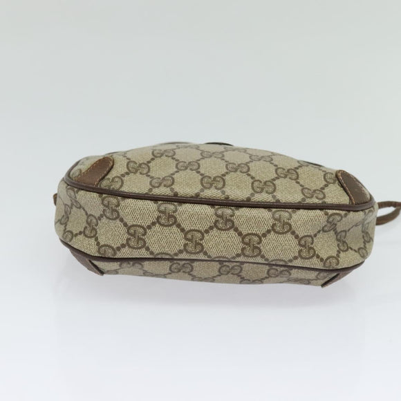 GUCCI GG Supreme Web Sherry Line Shoulder Bag PVC Beige 89 02 066 Auth nb440