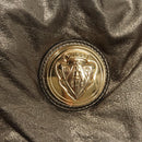 GUCCI Shoulder Bag Leather Silver Gold 197061 Auth nb455-14