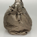 GUCCI Shoulder Bag Leather Silver Gold 197061 Auth nb455-5