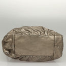 GUCCI Shoulder Bag Leather Silver Gold 197061 Auth nb455-9