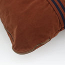 HERMES Fourre ToutPorte Documents Business Bag Canvas Brown Navy Auth nb456-13