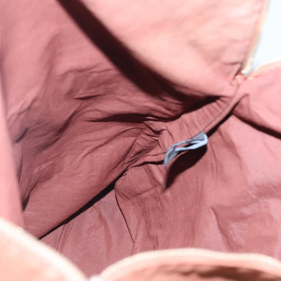 HERMES Fourre ToutPorte Documents Business Bag Canvas Brown Navy Auth nb456