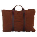 HERMES Fourre ToutPorte Documents Business Bag Canvas Brown Navy Auth nb456-2