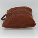 HERMES Fourre ToutPorte Documents Business Bag Canvas Brown Navy Auth nb456-4