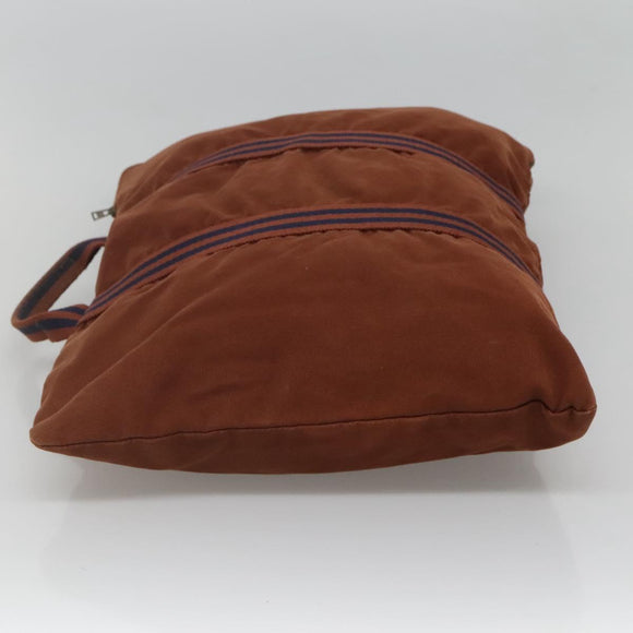 HERMES Fourre ToutPorte Documents Business Bag Canvas Brown Navy Auth nb456