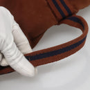 HERMES Fourre ToutPorte Documents Business Bag Canvas Brown Navy Auth nb456-7