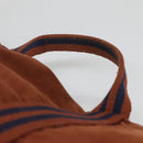 HERMES Fourre ToutPorte Documents Business Bag Canvas Brown Navy Auth nb456-8