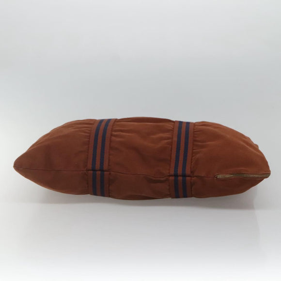 HERMES Fourre ToutPorte Documents Business Bag Canvas Brown Navy Auth nb456