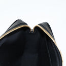 CELINE Triomphe Shoulder Bag PVC Leather Black Gold Auth nb463M-21