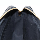 CELINE Triomphe Shoulder Bag PVC Leather Black Gold Auth nb463M-22