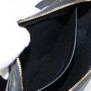 CELINE Triomphe Shoulder Bag PVC Leather Black Gold Auth nb463M-23
