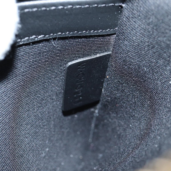 CELINE Triomphe Shoulder Bag PVC Leather Black Gold Auth nb463M