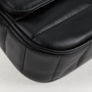 CELINE Chain Shoulder Bag Leather Black Gold Auth nb466M-15