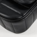 CELINE Chain Shoulder Bag Leather Black Gold Auth nb466M-16