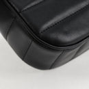 CELINE Chain Shoulder Bag Leather Black Gold Auth nb466M-17