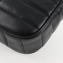 CELINE Chain Shoulder Bag Leather Black Gold Auth nb466M-18