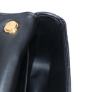 CELINE Chain Shoulder Bag Leather Black Gold Auth nb466M-22