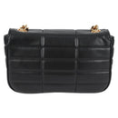 CELINE Chain Shoulder Bag Leather Black Gold Auth nb466M-2