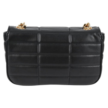 CELINE Chain Shoulder Bag Leather Black Gold Auth nb466M - 0