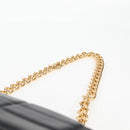 CELINE Chain Shoulder Bag Leather Black Gold Auth nb466M-14