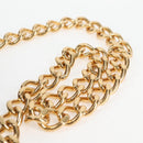 CELINE Chain Shoulder Bag Leather Black Gold Auth nb466M-8